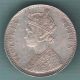 British India - 1862 - 0/6 Dots - One Rupee - Vict.  Queen - Rare Silver Coin W - 1 India photo 1