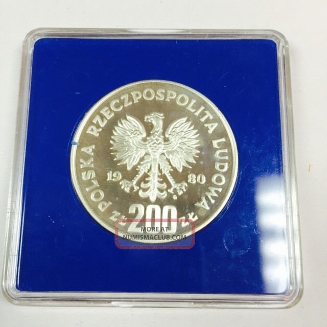 1980 Poland 200 Zlotych Silver Proof Coin