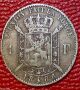 World Coin Vintage 1886 Belgium Des Belges Silver 1 Franc Dd15 Coins: World photo 1