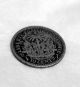 1886 Haiti 10 Centimes Silver Coin Tiara Head Right Grade Af North & Central America photo 1