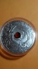 Togo 2012 1500 Francs Year Of The Dragon 2oz.  Including Real Amber Silver Coin Coins: World photo 4