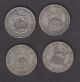 Four British Kgv Shillings,  Circulated And Worn,  1920,  1921 X2,  1936. UK (Great Britain) photo 1