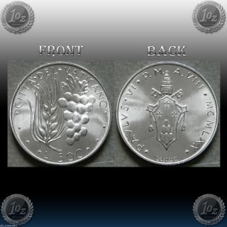 Vatican - 500 Lire 1970/viii Silver Coin 