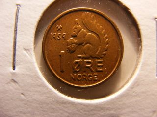 Norway 1 Ore,  1959,  Uncirculated photo