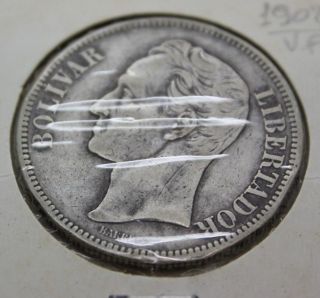 1902 Lei 900,  25 Gram,  Bolivar Libertador,  Estados Unidos De Venezuela photo