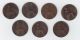 Seven British ' Old Head ' Victorian Pennies,  Circulated And Worn,  1895 - 1901. UK (Great Britain) photo 1