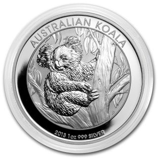 Australia,  $1 2013 1 Oz Silver Koala,  Perth Capsule,  Uncirculated photo
