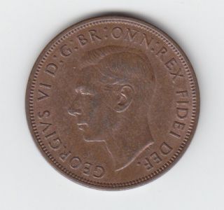 1949 British Kgvi Penny.  Uncirculated. photo