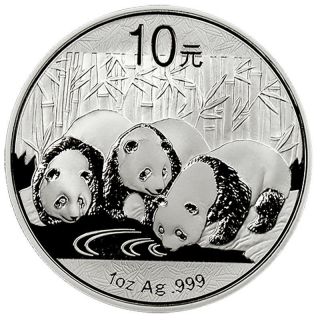 China,  Panda Coin,  2013 1oz Silver,  Uncirculated photo
