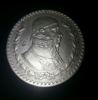 1962 Mexico Un Peso Silver Coin photo