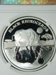 2014 Niue $2 Endangered Species - Black Rhinoceros Proof Silver Coin Ngc Pf70 Uc Australia & Oceania photo 1