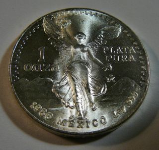 1986 1oz.  999 Silver Mexican Libertad Plata Pura Onza photo