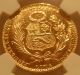 Peru 1963 Gold 20 Soles Ngc Ms - 66 Seated Liberty Coins: World photo 2