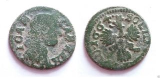 Poland Medieval Copper Coin Solidus 1664 Y.  (4b) photo