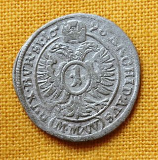 Medieval Austrian Coin - Leopold Silver Kreuzer 1698. photo