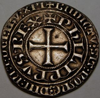 France Gros Tournois - Silver - Philip Vi.  (1328 - 1350) photo