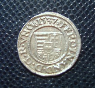 Hungary / Silver Denar / Ferdinand I.  / Madonna - Extra / 1537 K - B photo