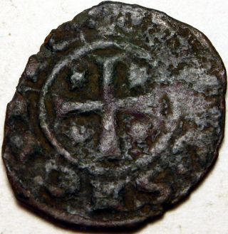 Brindisi (italy) Denaro Apulo - Silver - Manfred I.  (1258 - 1266) photo