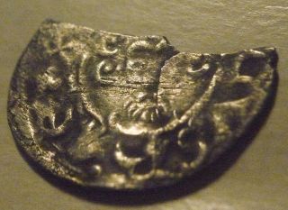 1204 - 1209 England John 1st Hammered Silver Short Cross Cut Penny - Moneyer Iohan photo