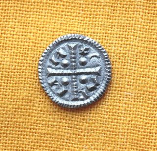 Medieval Hungarian Silver Coin - Arpad Dynasty,  Coloman Denar.  1095 - 1116 photo