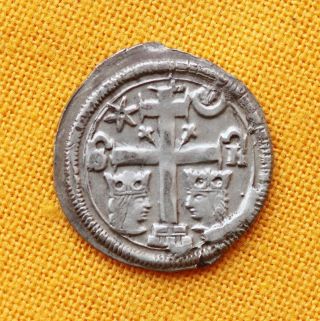 Medieval Slavonian Coin - V.  Stephanus Silver Denar.  1270 - 1272,  Unger: Sz12. photo