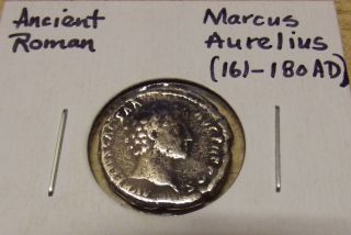 Ancient Roman Coin - Marcus Aurelius (161 - 180 Ad) photo