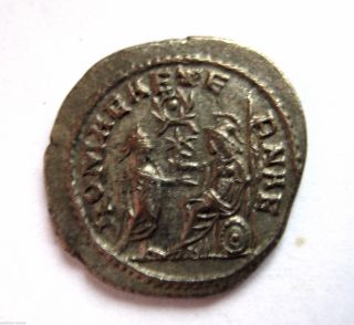 265 A.  D British Found Cornelia Salonina Roman Period Ar Silver Antoninus Coin.  Vf photo