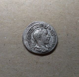 Antique Coin Silver Gordianus Iii Roman Ad 238 - 244 0801 photo
