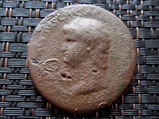 Bronze Ae Sestertius Of Nero 54 - 68 Ad Ancient Roman Coin photo