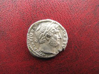 Roman Ar Denarius Hadrian 117 - 138 Ad Crescent And Star photo