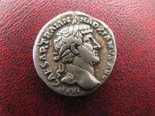 Roman Ar Denarius Hadrian 117 - 138 Adhadrian With Spear photo