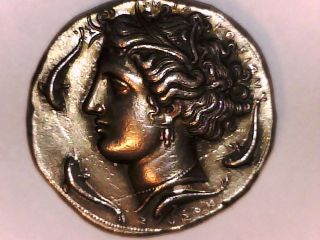 2rooks Greece Greek Colonies Italy Sicily Syracuse Dekadrachm Coin Xmas Gift photo