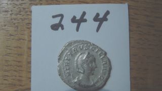 Ancient,  Herennia Estruscilla Antoninianus,  Roman Silver Denarius,  249 - 251ad,  244 photo