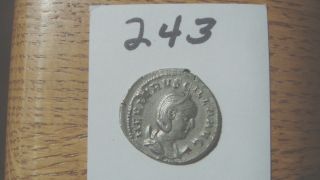 Ancient,  Herenuis Etruscilla Antoninianus,  249 - 251ad,  Roman Silver Denarius,  243 photo