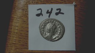 Ancient,  Herennia Elruscilla Antoninianus,  Roman Silver Denarius,  249 - 251 Ad, photo