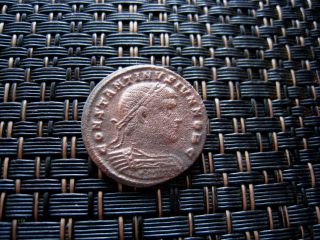 Constantius Ii 337 - 361 Ad Follis Camp Gate Constantinople Ancient Roman Coin photo