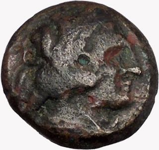 Alexander Iii The Great As Hercules 336bc Ancient Greek Coin Bow Club I43336 photo