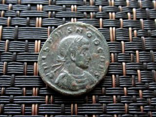 Crispus 324 - 325 Ad Follis Vot In Wreath Ancient Roman Coin photo