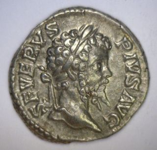 Sept Severus 193 - 211 Ad Dea Caelestis Lion Silver Ancient Ar Denarius Vf/xf photo