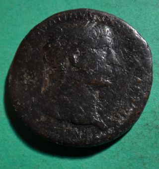 Tater Roman Imperial Ae Sestertius Coin Of Trajan Salvs photo