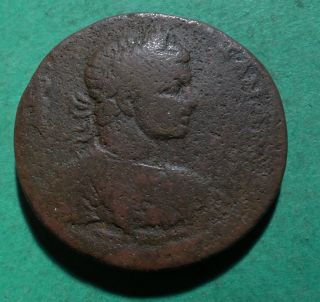 Tater Roman Provincial Ae32 Coin Of Elagabalus Syria Tyche & River God photo