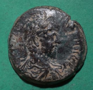 Tater Roman Provincial Ae33 Drachm Coin Lucius Verus Elpis photo