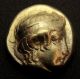 Lesbos.  Mytilene.  - Dionysus And Youth -.  Very Rare Ancient Greek Gold Coin.  Electrum Coins: Ancient photo 1