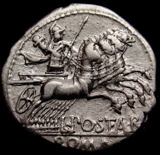 L.  Postumius Albinus& God Mars Very Rare Roman Republic Coin Worth Over$1460 photo