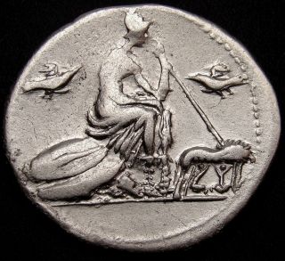 Roma & Wolf Feeding Twins.  Very Rare Roman Republic Coin Denarius Worth Over 600 photo