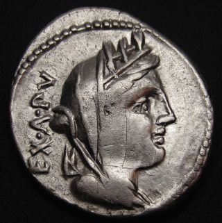 Fabi & Hadrian.  Cybele Ex Very Rare Roman Republic Coin Worth Over$1200 photo