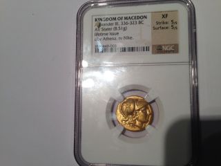 Kingdom Of Macedon Alexander Iii Av Stater Gold Coin photo