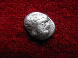 Thasos Thrace 412 - 404 Bc Silver Tritartemorion Satyr / Dolphins (9mm.  0,  40gm. ) photo