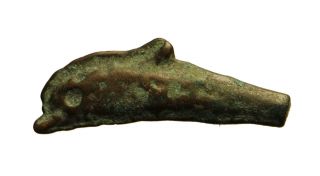 37: Black Sea :olbia,  Sarmaia - Cast Bronze Dolphin Money : 5th - 4th Cent Bc photo