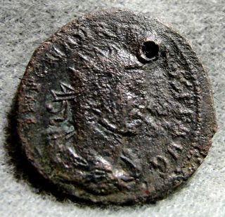 Aurelian 270 - 275 A.  D. ,  Æ Antoninianus,  (holed) photo